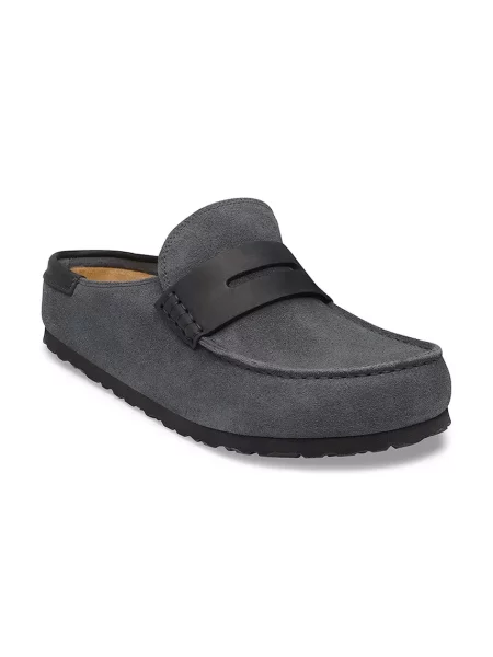Birkenstock шльопанці мюлі замшеві Naples Wrapped double stitch Mixed Leather