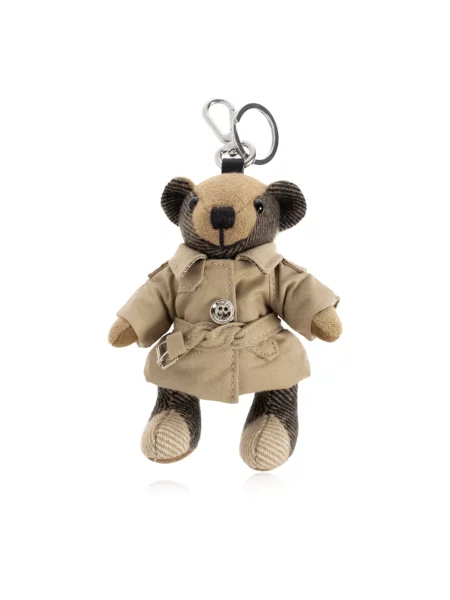 Płaszcz Burberry z kaszmiru w kratę beżowy