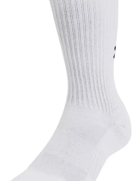 Zoknik Under Armour Training Cotton Crew 3 pár white/white/black Training Cotton Crew fehér