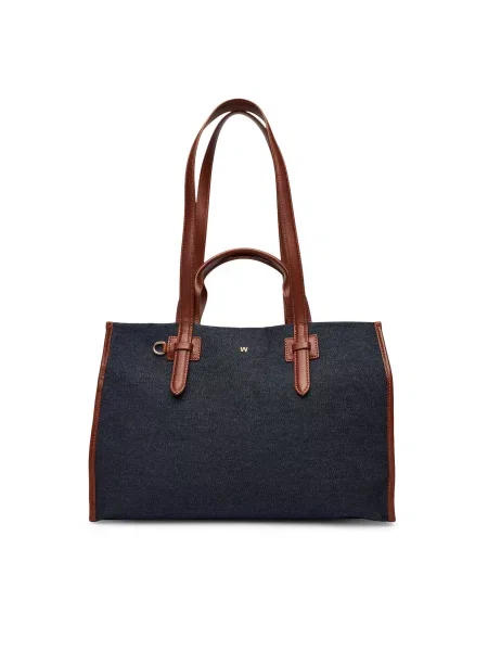 Weekend Max Mara Ročna torba Giannadenim modra