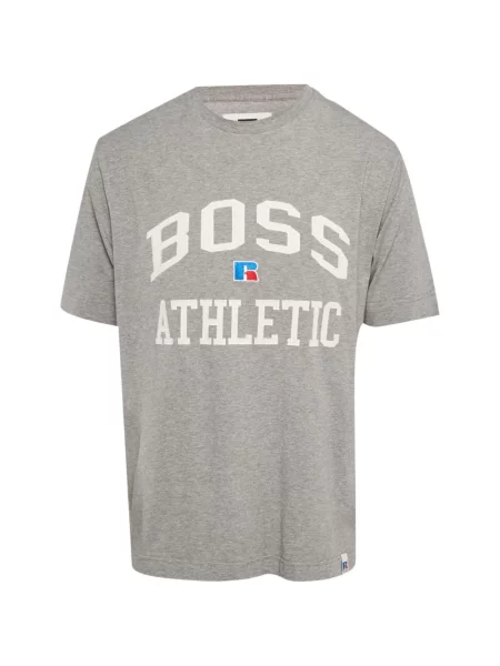 Tricou Boss cu aplicații gri