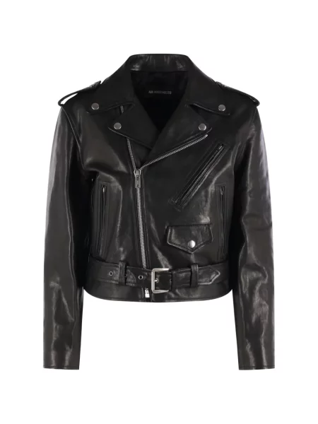 Cu centură geacă Ann Demeulemeester negru