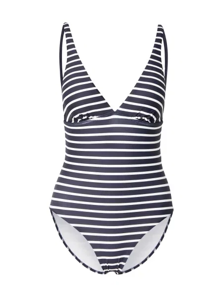 Marc O'Polo Costum de baie întreg Essentials bleumarin alb