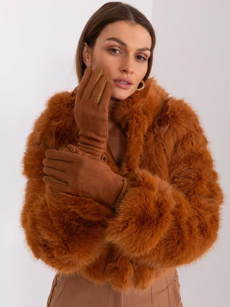 Mănuși Fashionhunters maro