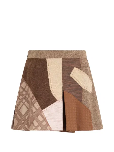Pantaloni scurți Moschino cu talie înaltă maro