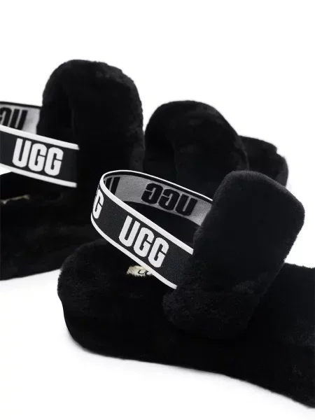 Sandale Ugg din piele de oaie negru