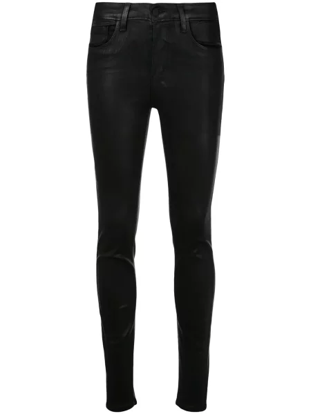 Skinny jeansy skinny L'agence czarne