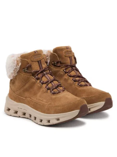 Snehule Skechers Glide-Step Pro Boot hnedá