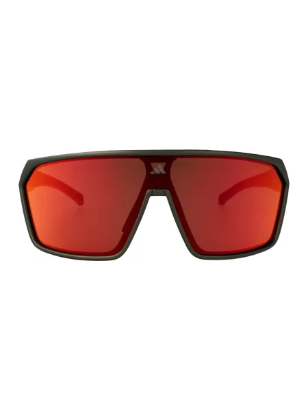 Okulary adidas Sport z lustrzanymi pomarańczowymi soczewkami czarne
