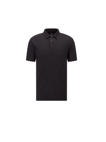 BOSS polo gładki czarny
