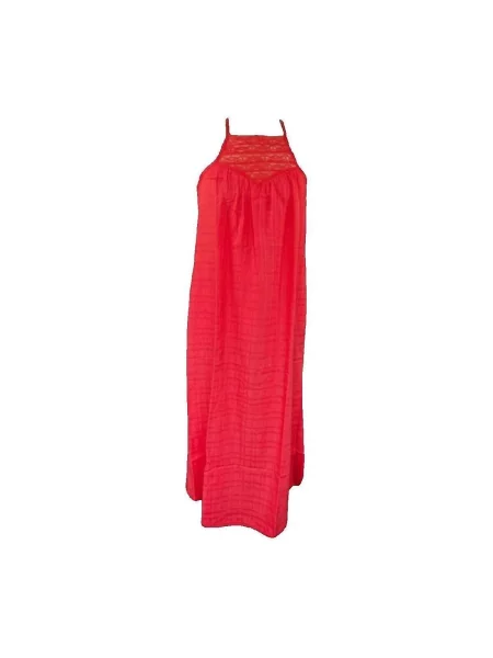 Rochie Superdry din dantelă cu gât halter portocaliu