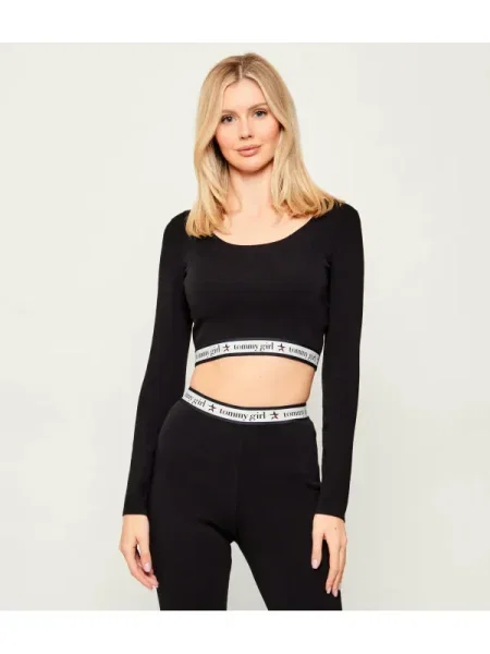 Tommy Hilfiger Pulover | Cropped Fit negru