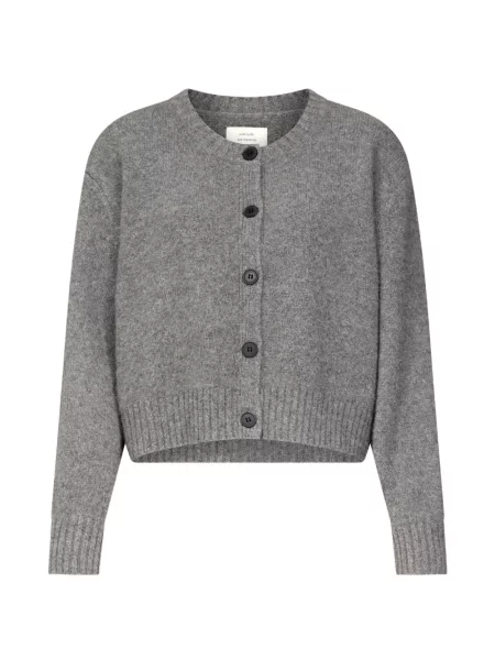 Decupat cardigan Loulou De Saison tricotate gri