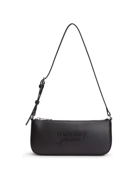 Tommy Jeans geantă cu imitație de piele negru