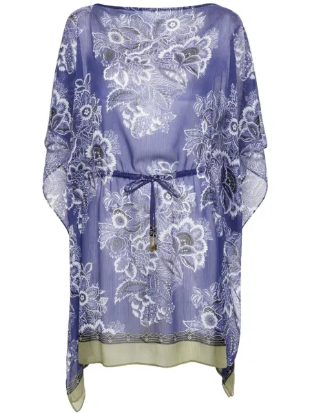 Rochie Etro cu model floral cu imagine de costum albastru