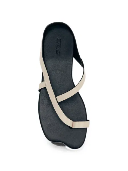 Sandale Alohas din piele asimetrice