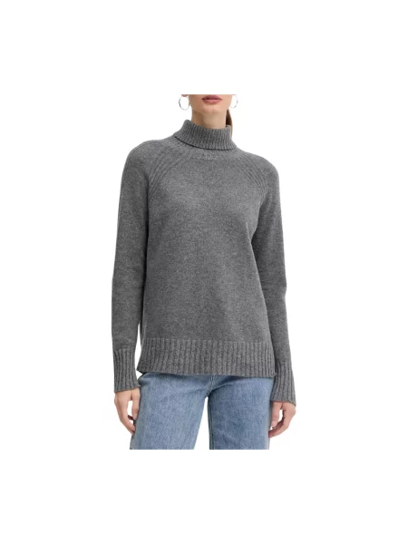 Sweter Twinset z kaszmiru szary