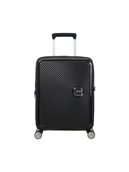 Lniana walizka American Tourister czarna