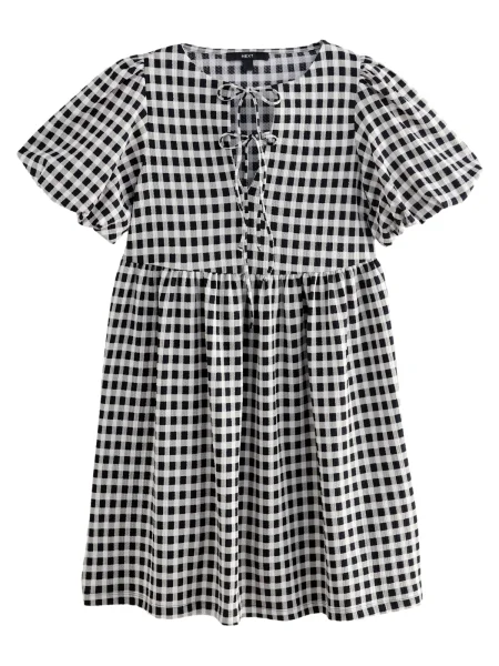 Next Obleka svetlo siva / črna bela