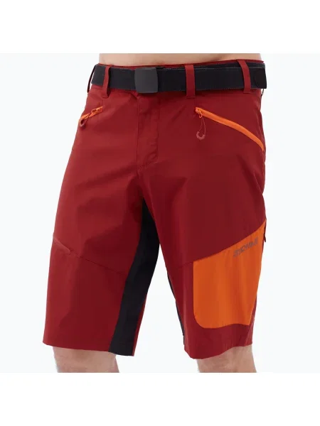 Pantaloni scurți de ciclism pentru bărbați SILVINI Rango Pro merlot/oranj SILVINI Rango Pro merlot/orange portocaliu