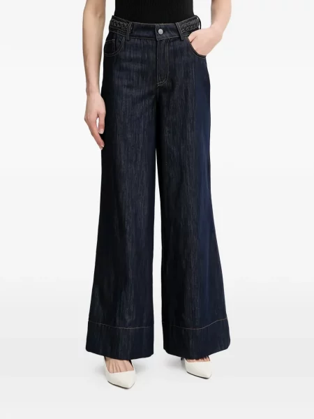 Blugi Oui țesuți albastru