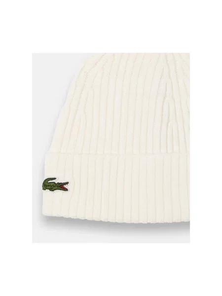 Czapka Lacoste wełniana biała