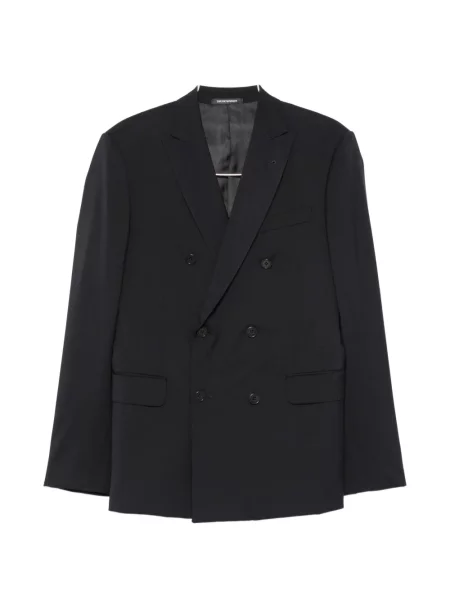 Costum Emporio Armani de lână cu două rânduri de nasturi negru