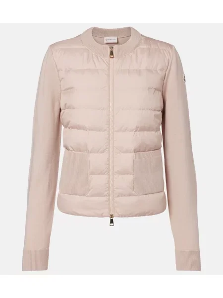 Kardigan Moncler wełniany różowy