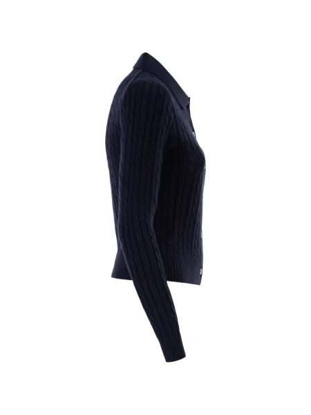 Πλεκτό hoodie Polo Ralph Lauren με κέντημα με στρογγυλή λαιμόκοψη κόκκινο