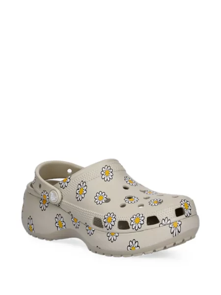 Saboți Crocs cu model floral cu platformă clasici
