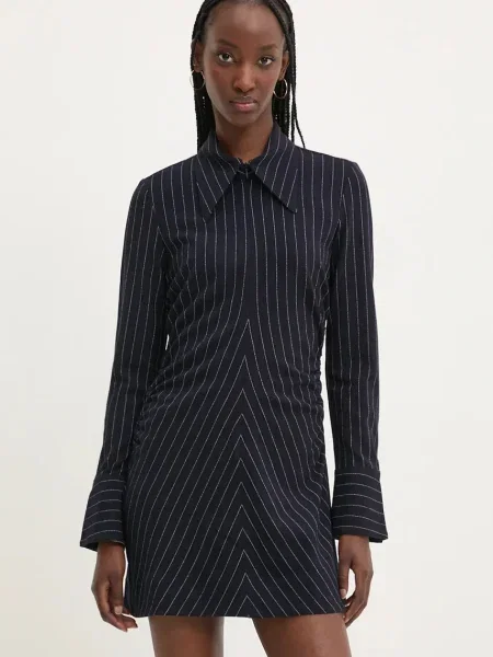 Sukienka Desigual Seattle Striped Slim Dress Blue XS niebieska