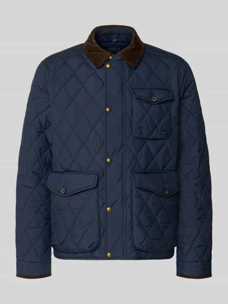 Kurtka Polo Ralph Lauren pikowana niebieska
