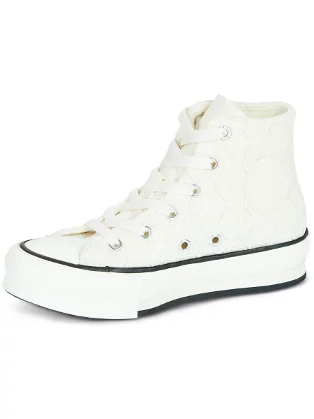 Členkové topánky Converse béžová