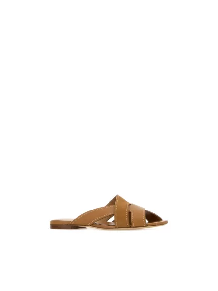 Klapki Tod's skórzane brązowe