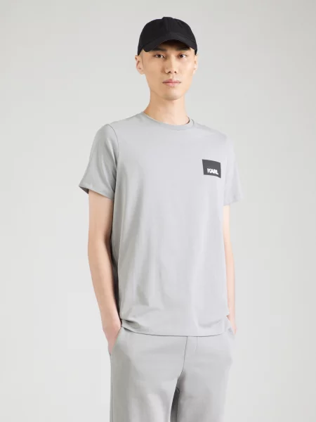 Karl Lagerfeld Tricou gri negru