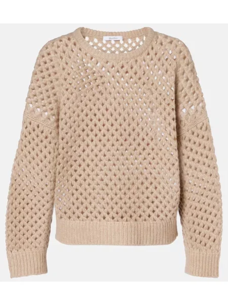 Pulover Max Mara de mătase bej