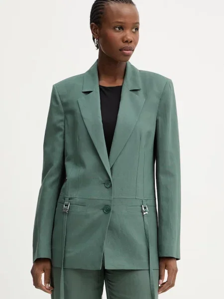 Patrizia Pepe sacou cu un singur rând de de damă cu vâscoză verde