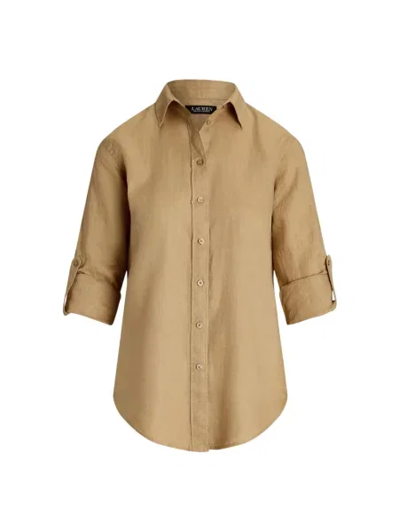 Ralph Lauren Bluzki Kobieta brązowy L Len Brązowe koszule beżowa