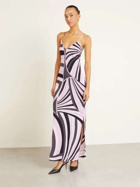 Pucci Jedwabna Sukienka pink czarna