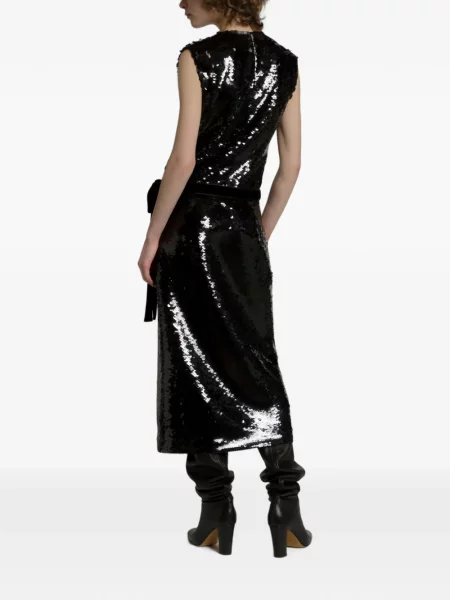 Rochie midi Alberta Ferretti cu paiete negru