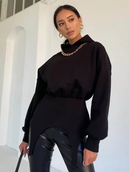 Худі Jadone Fashion Khudi_Rest_ch фліс чорний