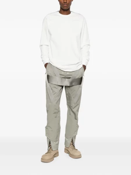 Pantaloni Rick Owens cu bretele gri