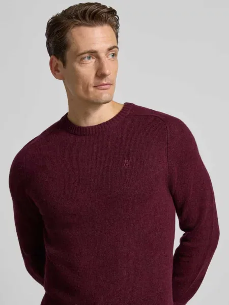 Sweter z dzianiny o kroju regular fit z czystej wełny Mcneal