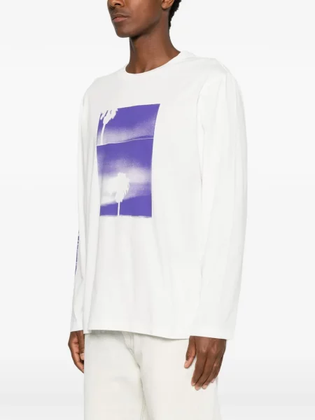 Lung tricou Oamc Peacemaker cu imagine alb