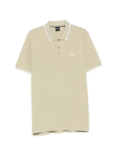 Tricou polo Boss cu imagine verde
