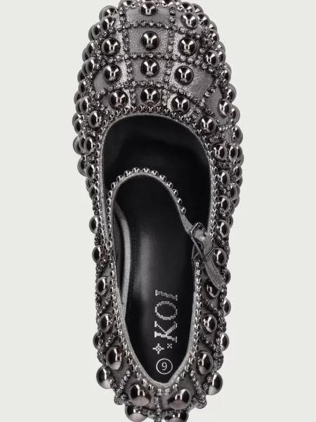 Туфли Koi Footwear на платформе с шипами серые