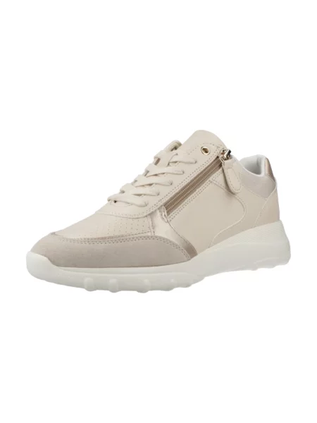 Lniane sneakersy Geox białe
