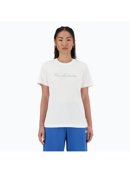 Tricou pentru femei New Balance Script Tee white alb