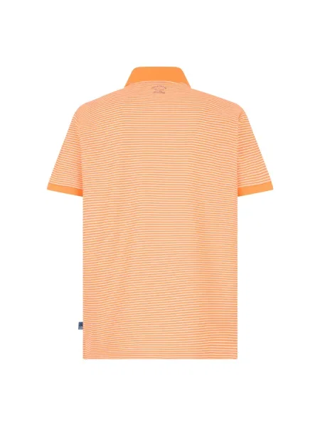 Koszulka polo Paul & Shark z krótkim rękawem pomarańczowa