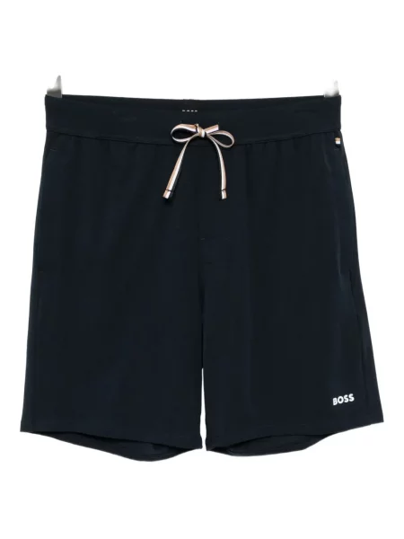 Pantaloni scurți Boss cu imagine albastru